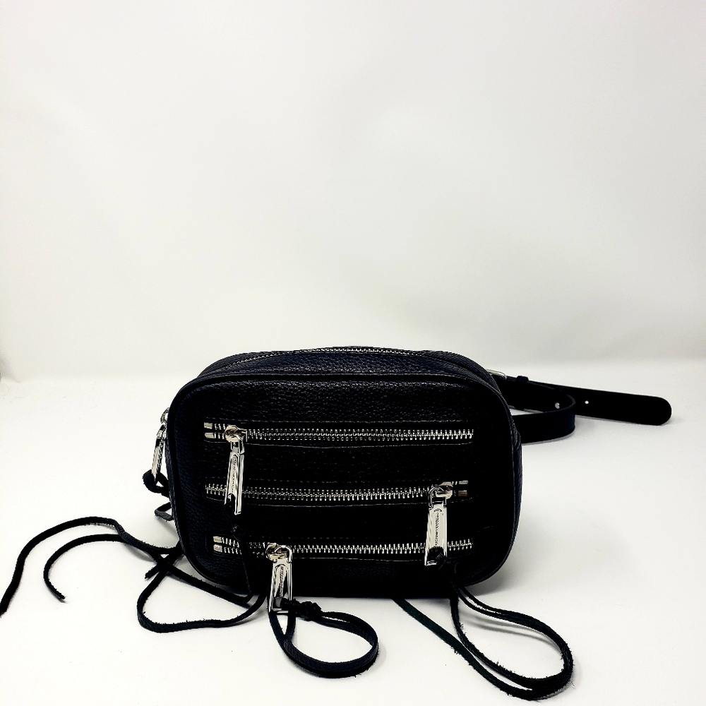 Rebecca Minkoff Black 3 Zip Belt Bag NWOT